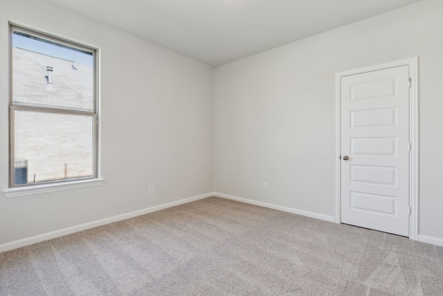 view of carpeted spare room