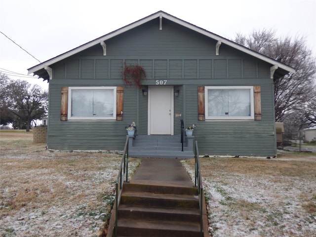 view of bungalow-style home