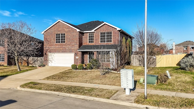 view of property featuring a garage