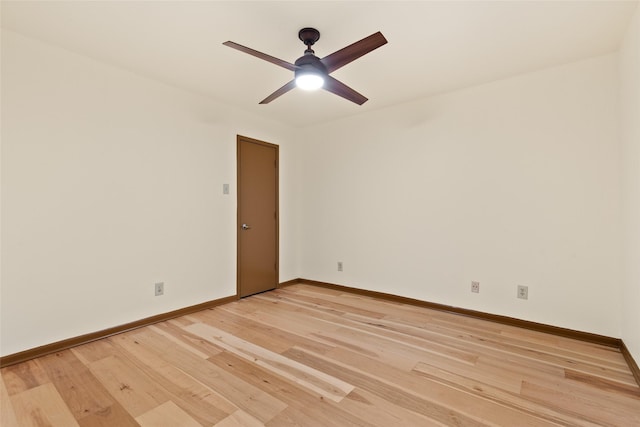 unfurnished room featuring light wood-type flooring