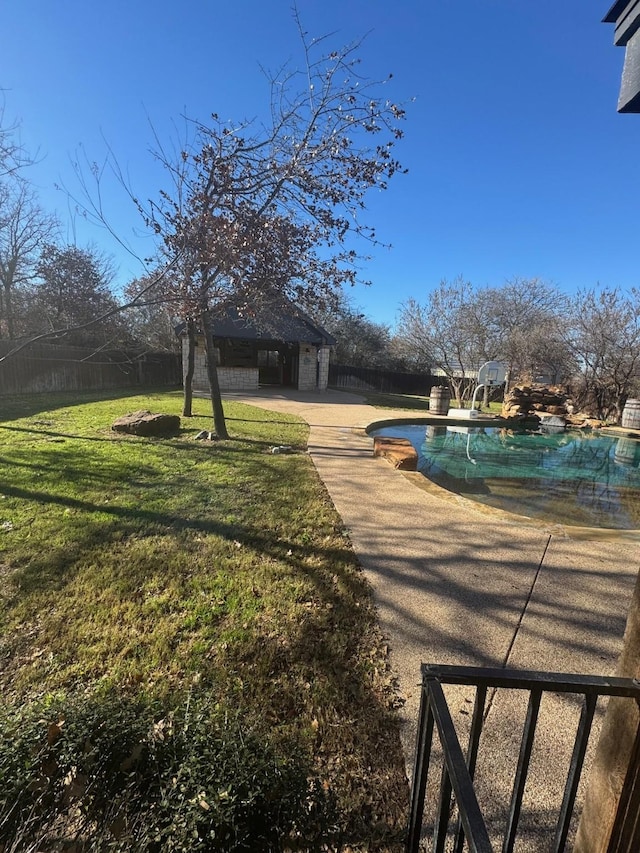 view of yard featuring a gazebo