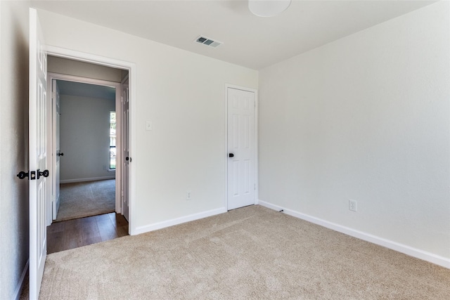 view of carpeted empty room