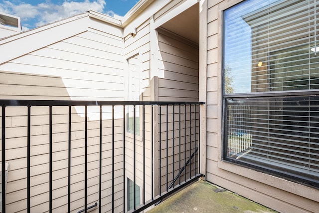 doorway to property featuring a balcony