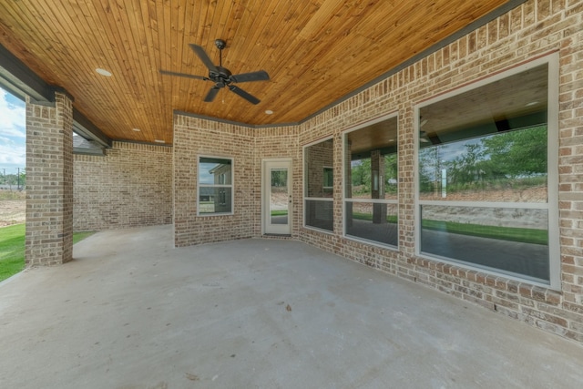 view of patio / terrace with ceiling fan