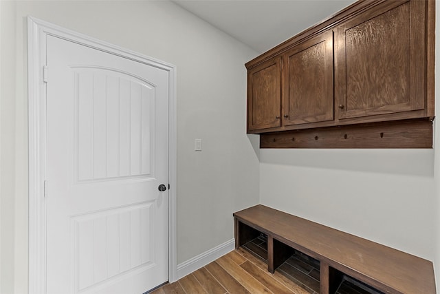 mudroom with light wood-type flooring