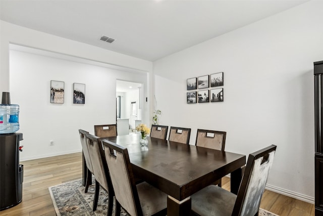 dining room with light hardwood / wood-style floors