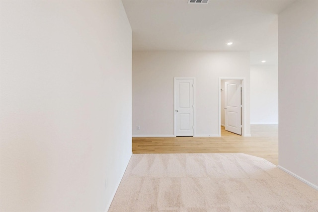 789 Merry Summit Rd, Lavon, TX 75166 - spare room with recessed lighting, baseboards, light colored carpet, and visible vents