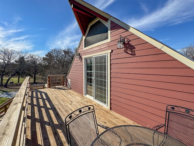 exterior space featuring a deck