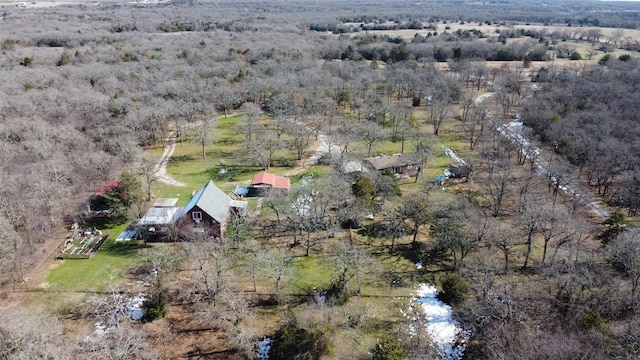 birds eye view of property featuring a rural view