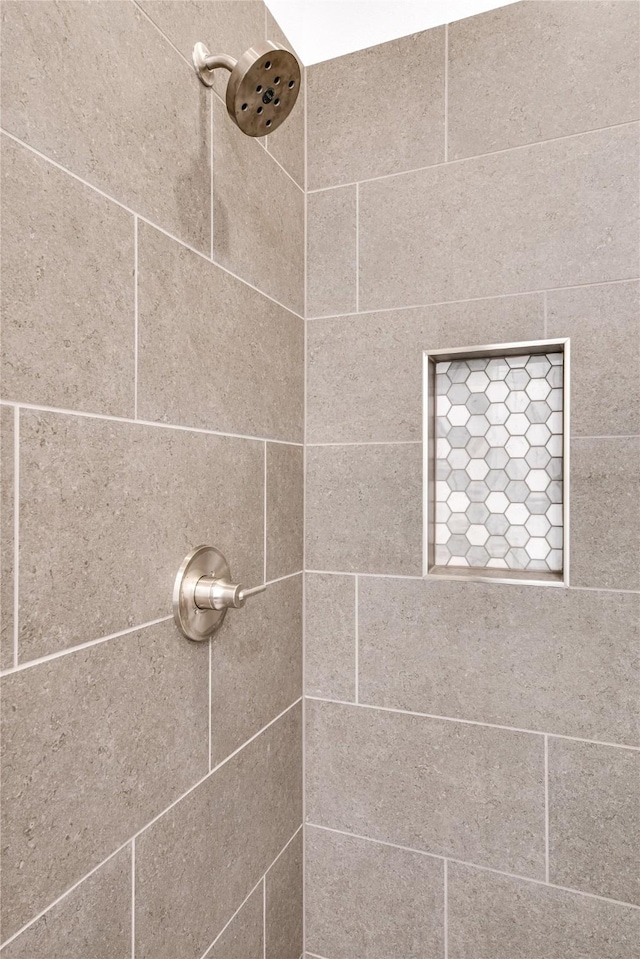 room details featuring tiled shower