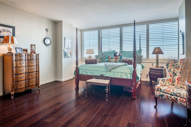 bedroom featuring dark wood-type flooring