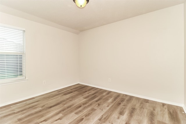 empty room featuring a healthy amount of sunlight and light wood-type flooring