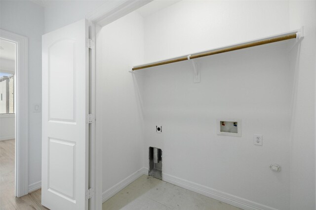 laundry room featuring washer hookup, gas dryer hookup, and electric dryer hookup