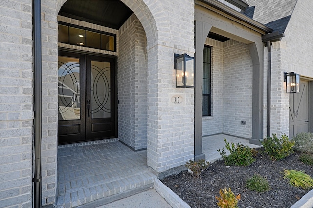 entrance to property with french doors