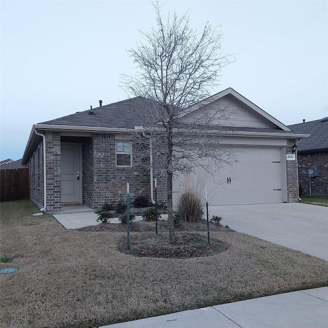 single story home featuring a garage