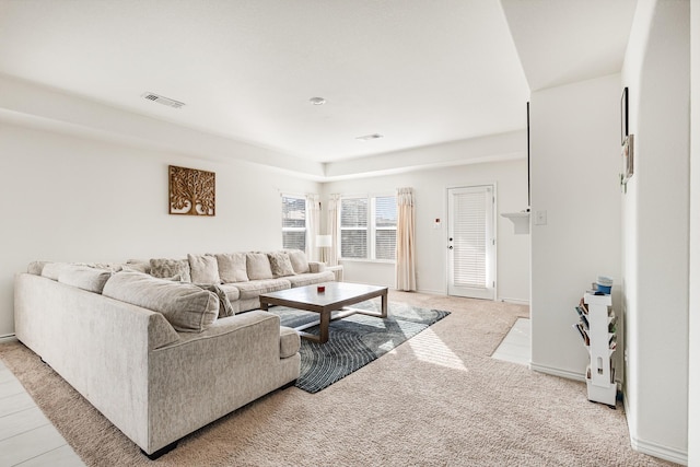 view of carpeted living room