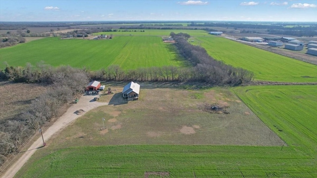 bird's eye view with a rural view