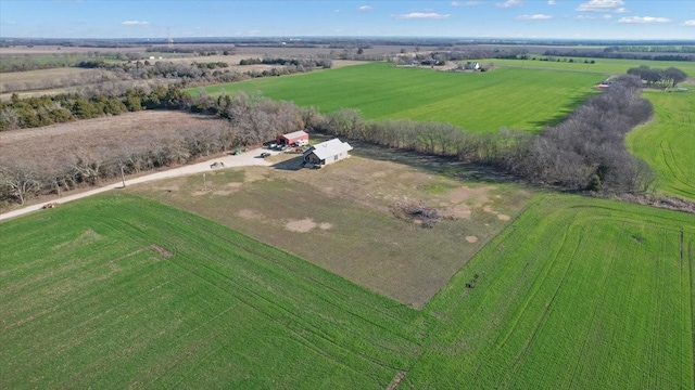 bird's eye view featuring a rural view