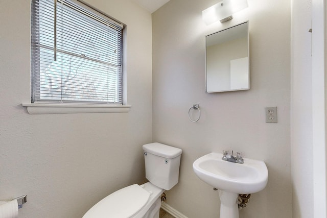 bathroom featuring toilet and sink