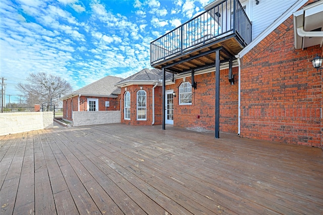 view of wooden terrace