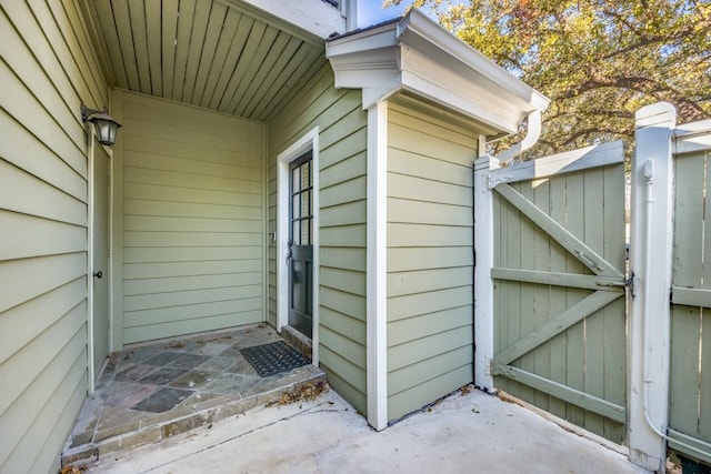 view of doorway to property