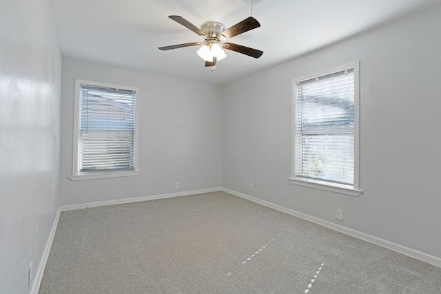 spare room featuring ceiling fan