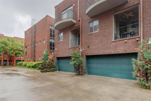 view of property featuring a garage