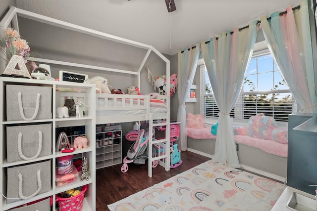 bedroom with wood-type flooring