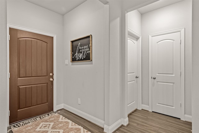 foyer featuring light hardwood / wood-style flooring