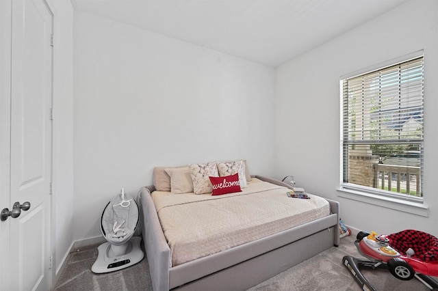 view of carpeted bedroom