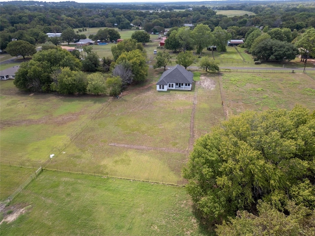 drone / aerial view with a rural view