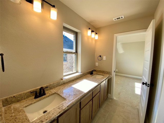 bathroom with vanity