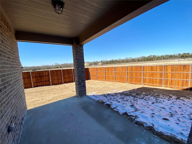 view of yard with a patio