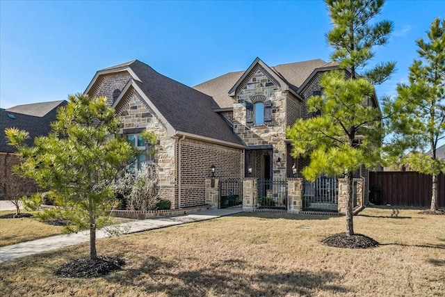 view of front of house featuring a front yard