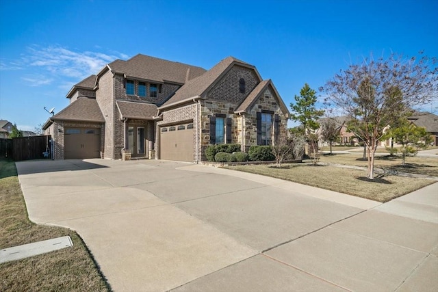 view of front facade featuring a garage