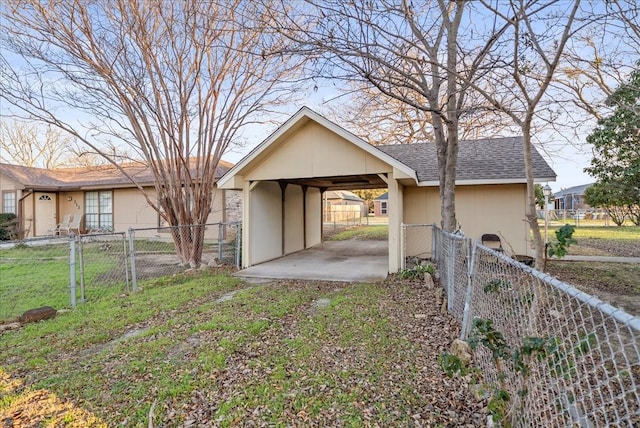 view of front of home featuring a carport