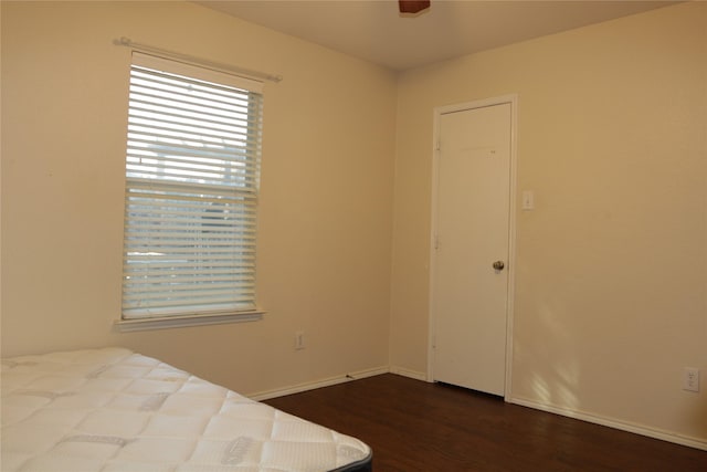 unfurnished bedroom featuring hardwood / wood-style floors