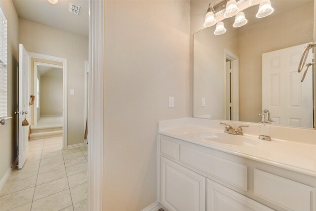 bathroom featuring vanity and tile patterned floors