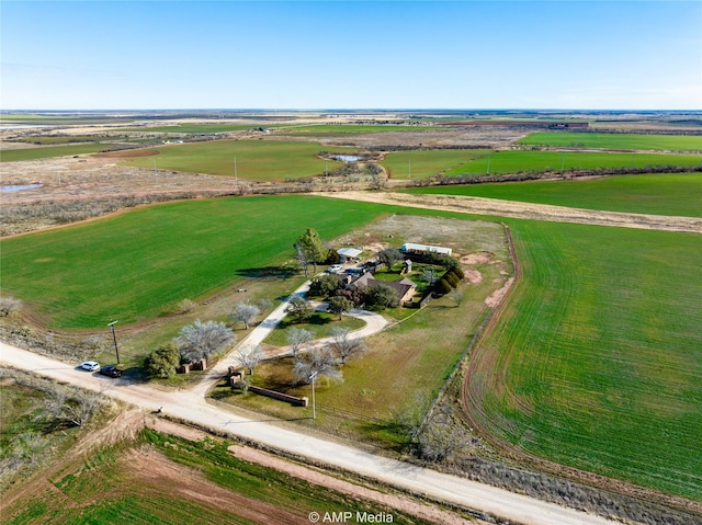 bird's eye view featuring a rural view