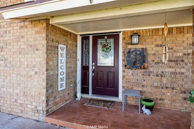 view of exterior entry