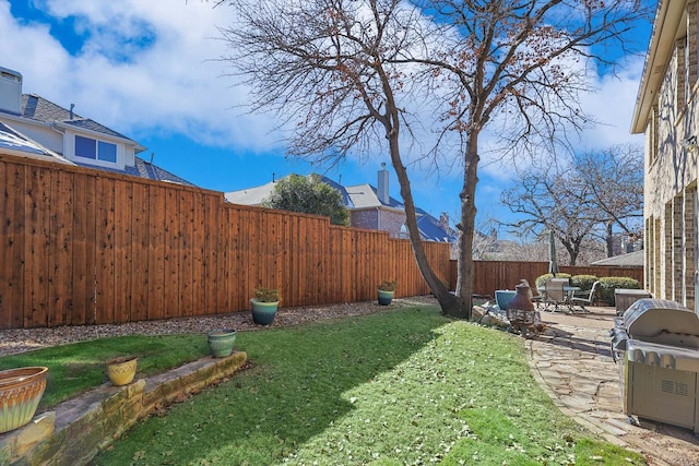 view of yard featuring a patio area