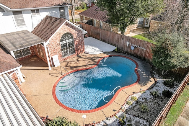 view of pool with a patio area