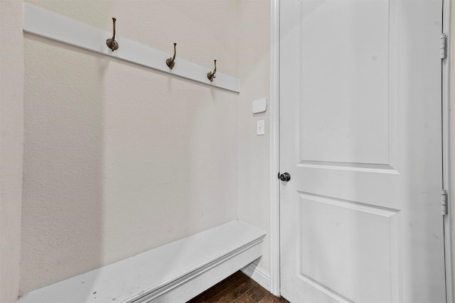 mudroom featuring dark hardwood / wood-style floors