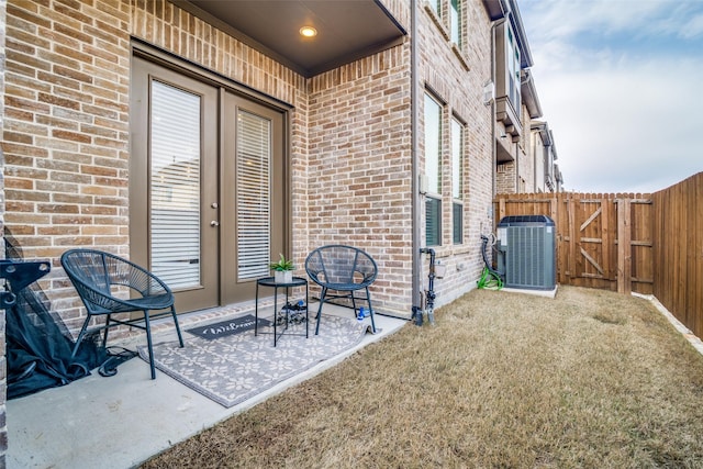 view of patio featuring cooling unit