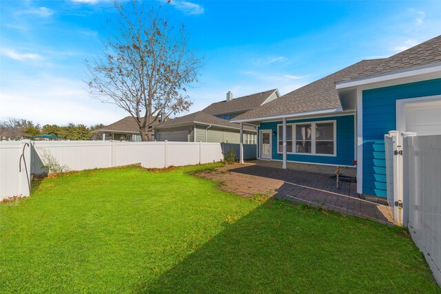 entrance to property with a patio