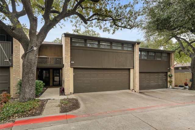 view of property with a garage