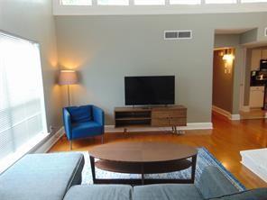 living room with hardwood / wood-style flooring