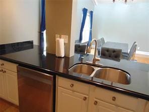 kitchen with stainless steel dishwasher and sink