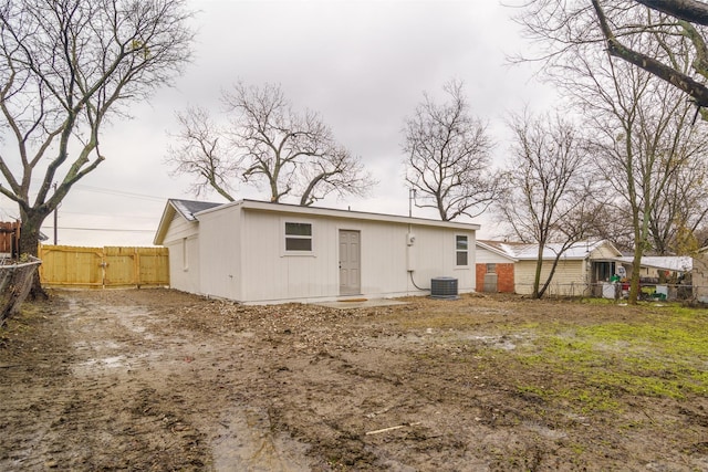 back of property with cooling unit