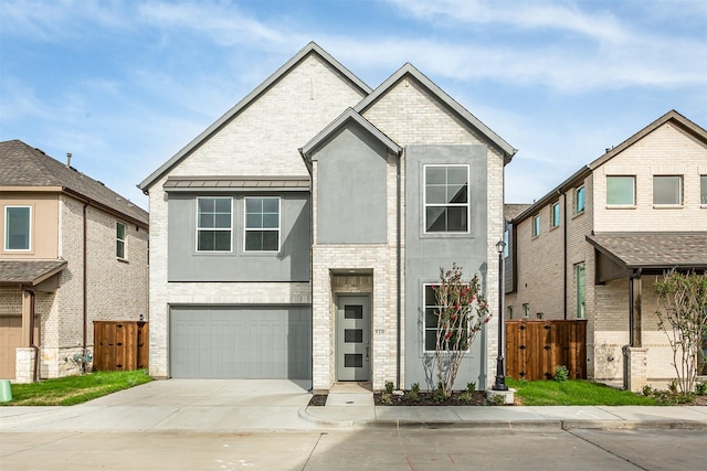 view of front facade with a garage